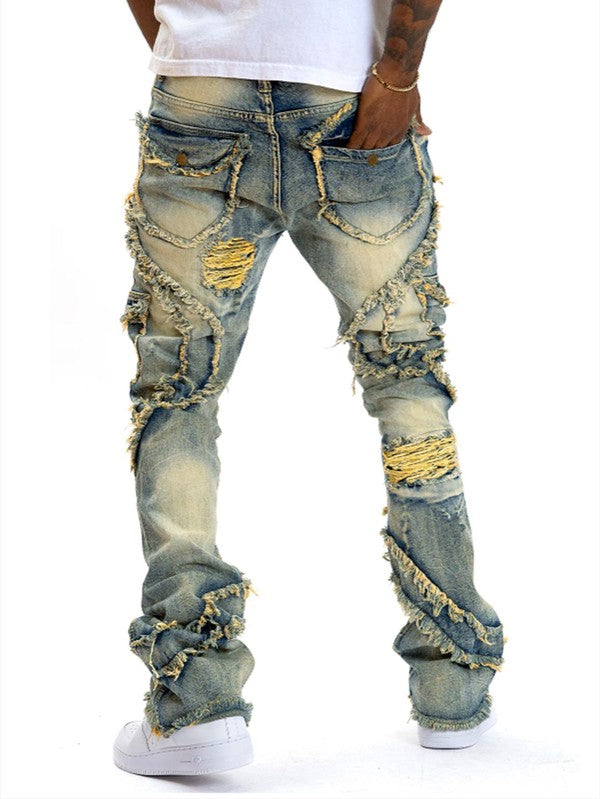 Stacked Vintage Jeans