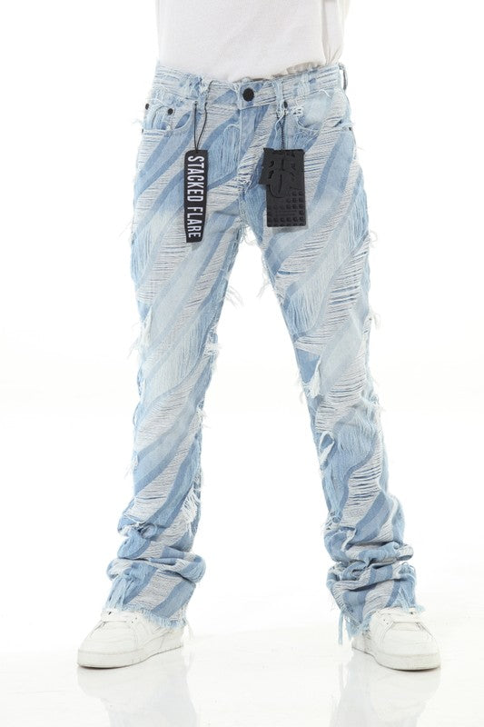 Double Layered Cut And Sewn Stack Flare