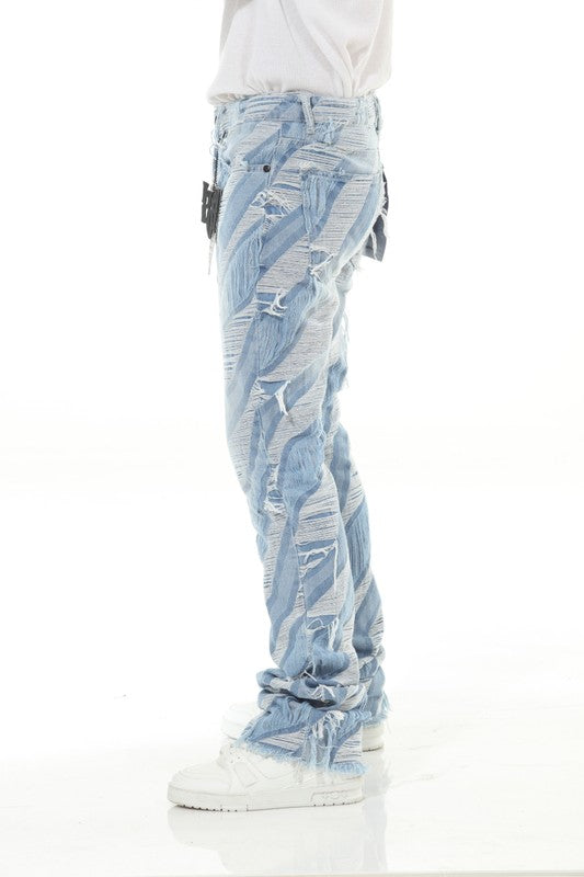 Double Layered Cut And Sewn Stack Flare