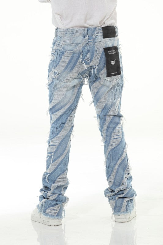 Double Layered Cut And Sewn Stack Flare