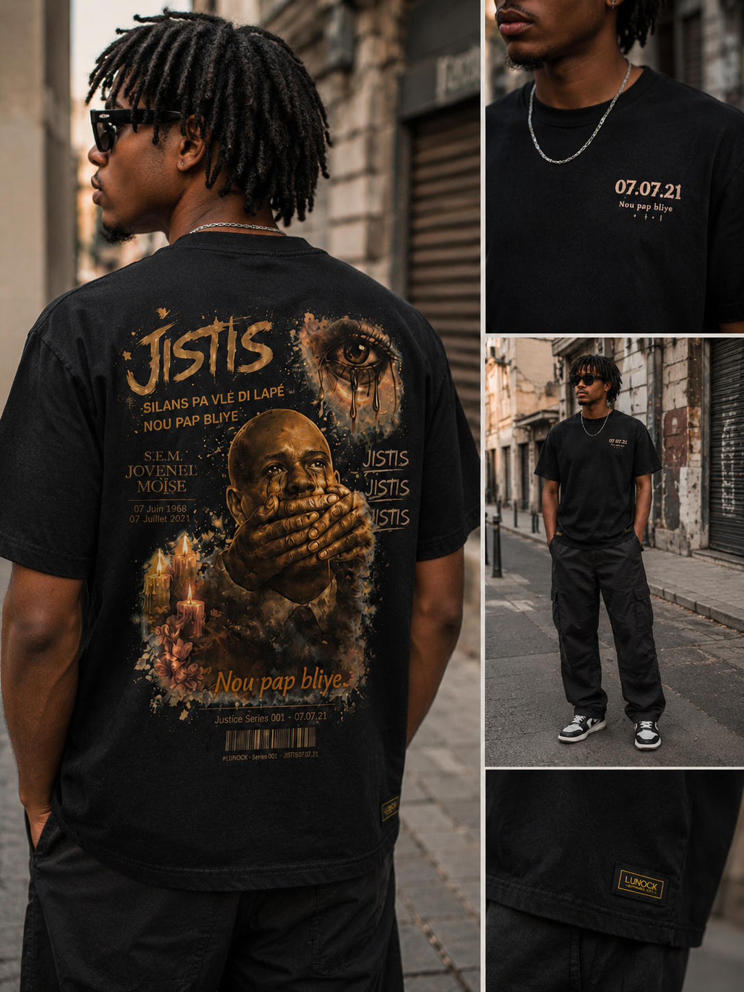 Justice Series 001 – Jovenel Moïse Memorial Vintage Oversized T-Shirt