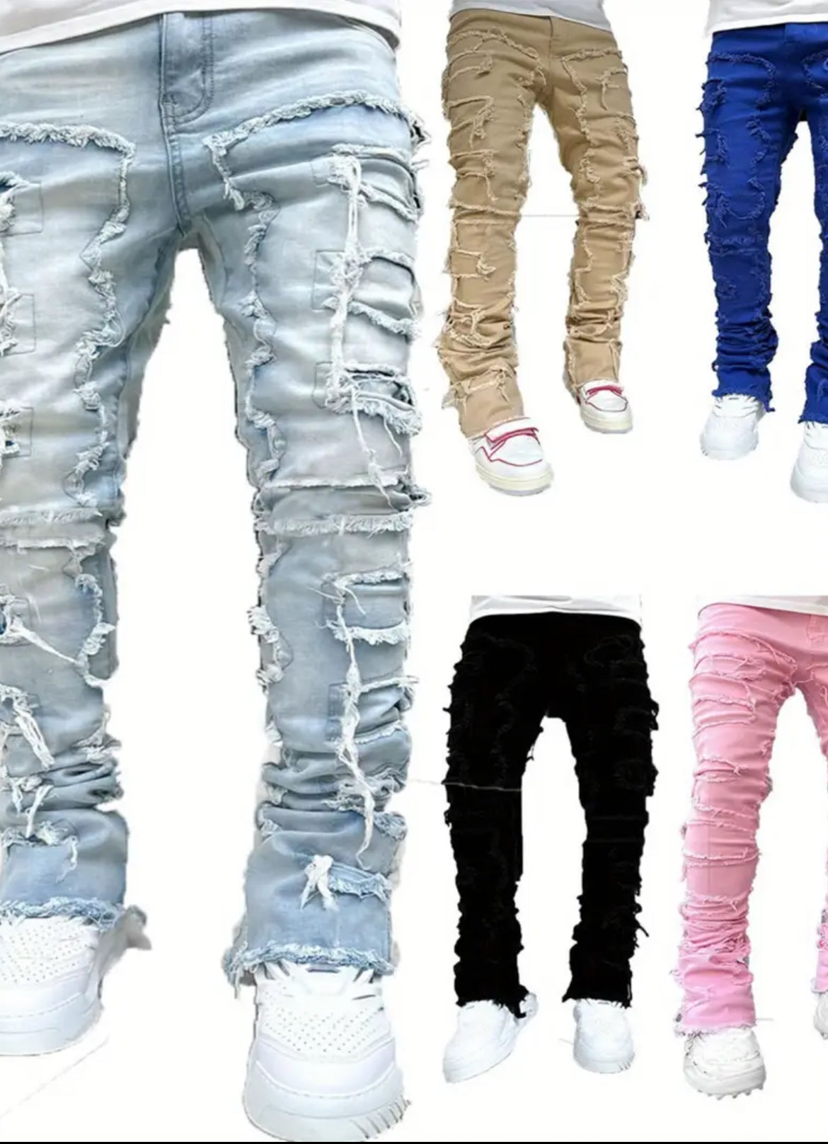 Denim peants] men's Stretch