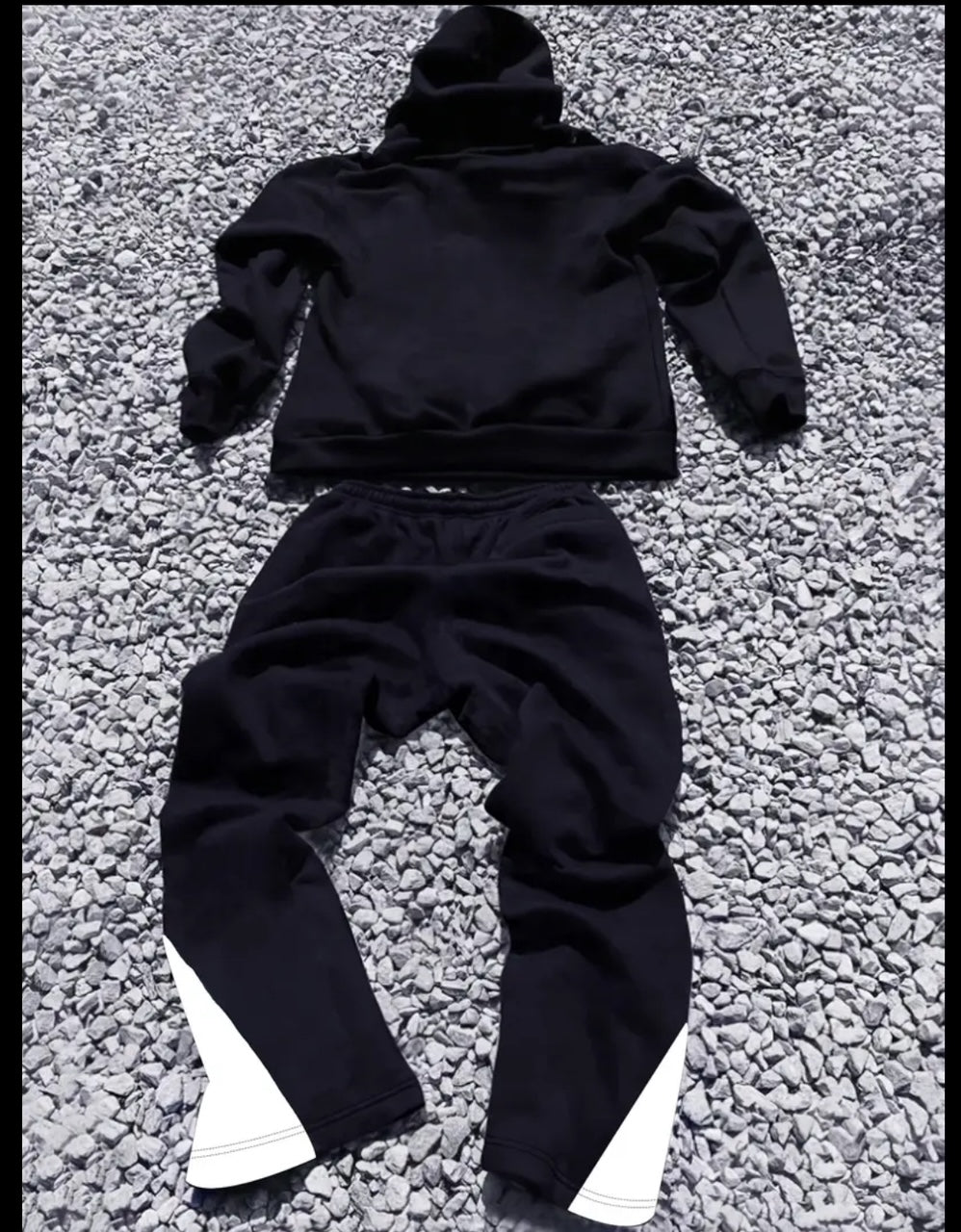 Men's casual and trendy hooded sweatshirt set