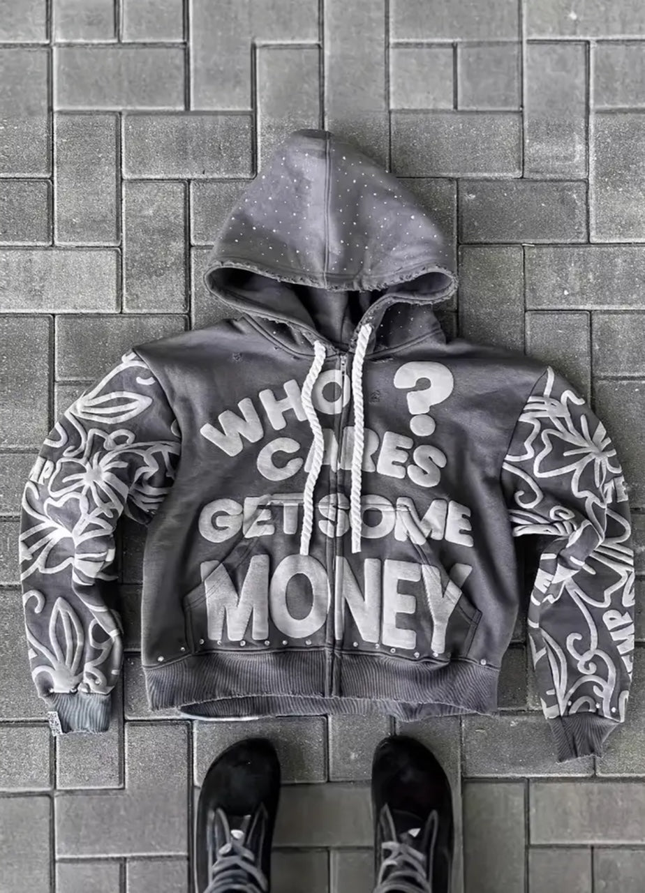 unisex y2k destroyed Hoodie